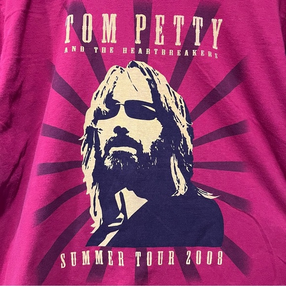 Y2k Tom Petty and the Heartbreakers T-shirt Summer Tour 2008 Red Size Large - Picture 6 of 9
